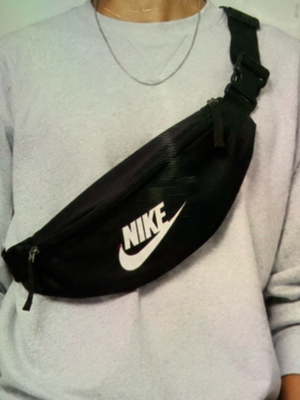 Nike Heritage Black Waist Pack Fanny Logo Crossbody Belt Bag Unisex